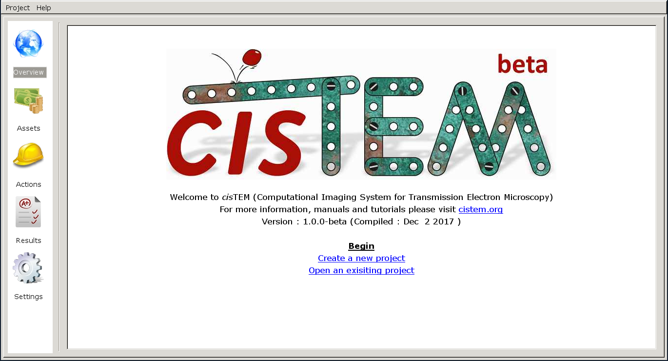 cisTEM splash page
