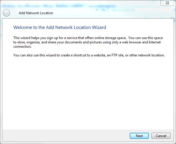 add network location
