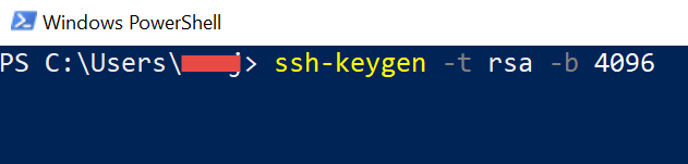 Generate ssh keypair